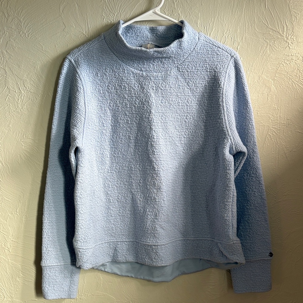CALIA by Carrie Underwood Light Blue Textured Pullover Sweatshirt